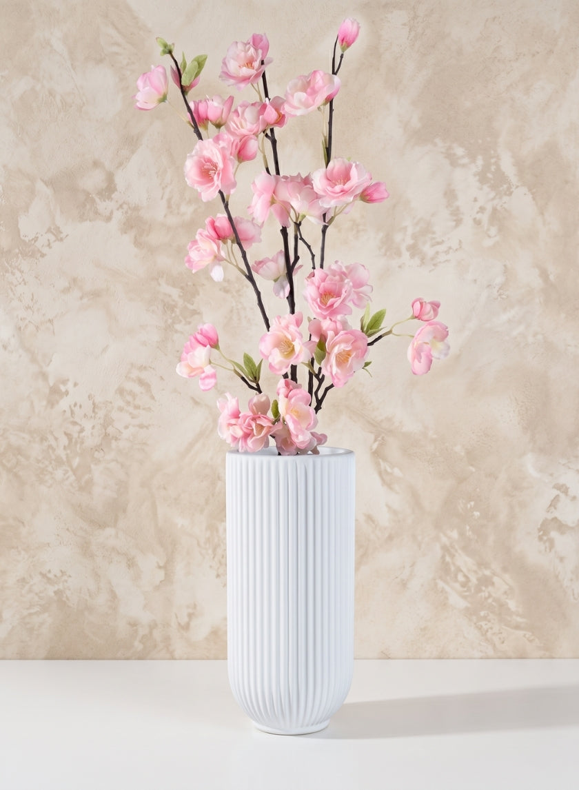 11.5in Tall Oslo White Vase, Large Decor Jamali Garden