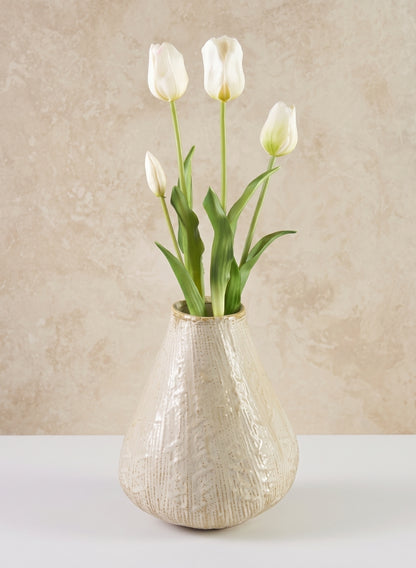 10in Tall Bashira Ethnic Ceramic Vase Decor Jamali Garden