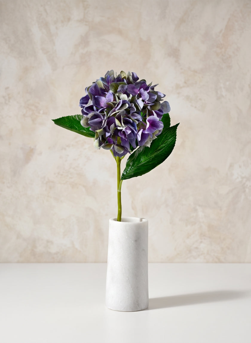 7.25in Tall White Marble Tuscan Column Vase Decor Jamali Garden