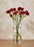 10in Tall Gold Band Round Glass Vase Decor Jamali Garden