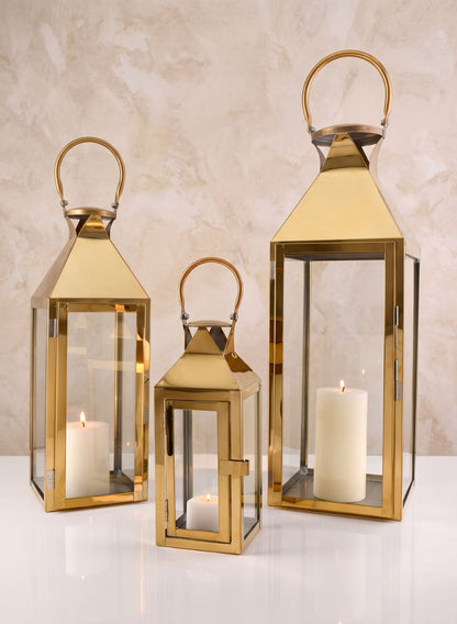 Gold Soho Stainless Steel Lanterns