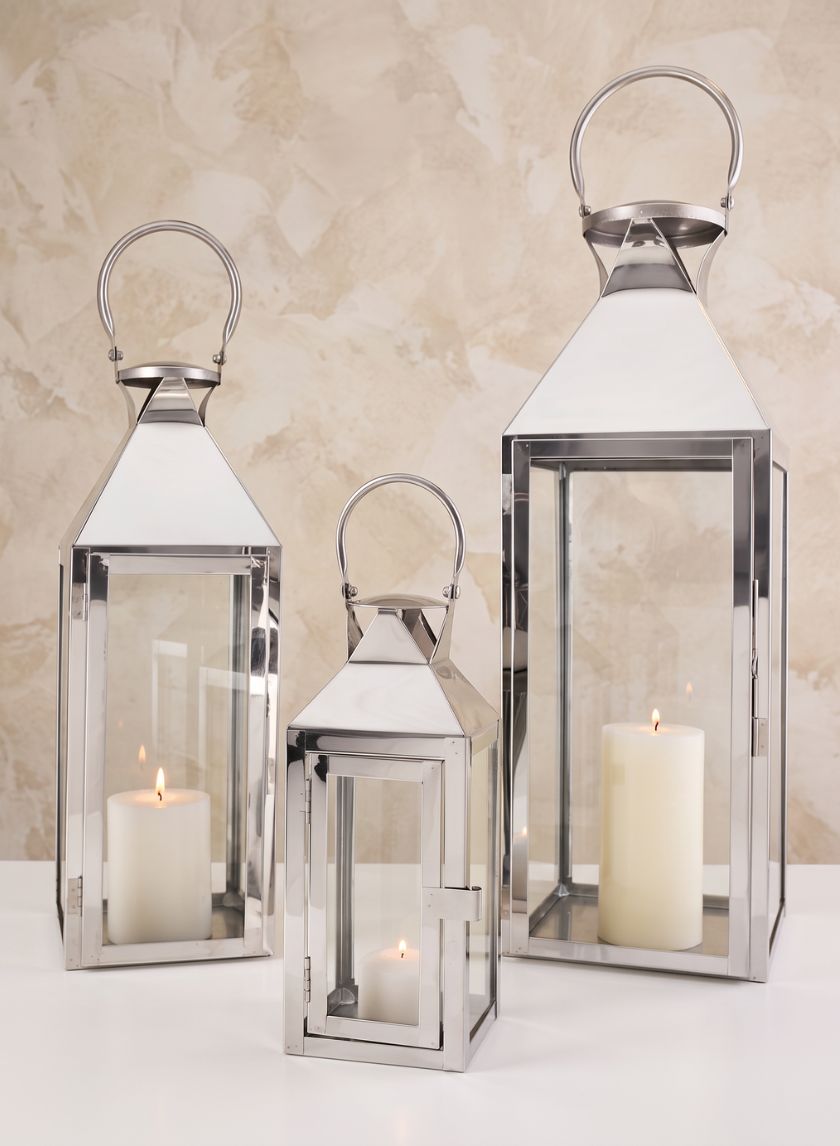 Silver Soho Stainless Steel Lanterns