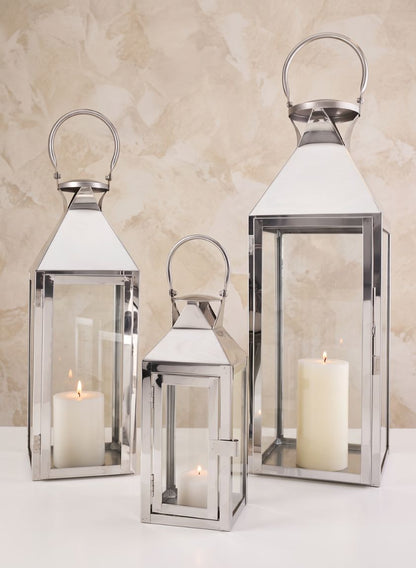 Silver Soho Stainless Steel Lanterns