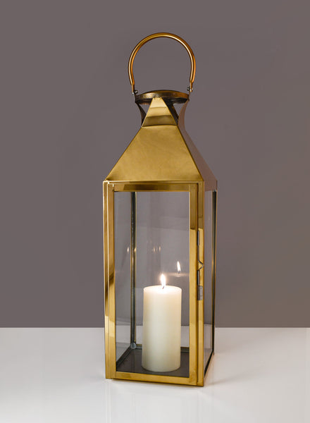 Square Gold Soho Steel Lanterns for Wedding Event Home Decor