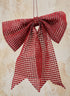 9in Long Red Diamond Bead Bow Decor Jamali Garden