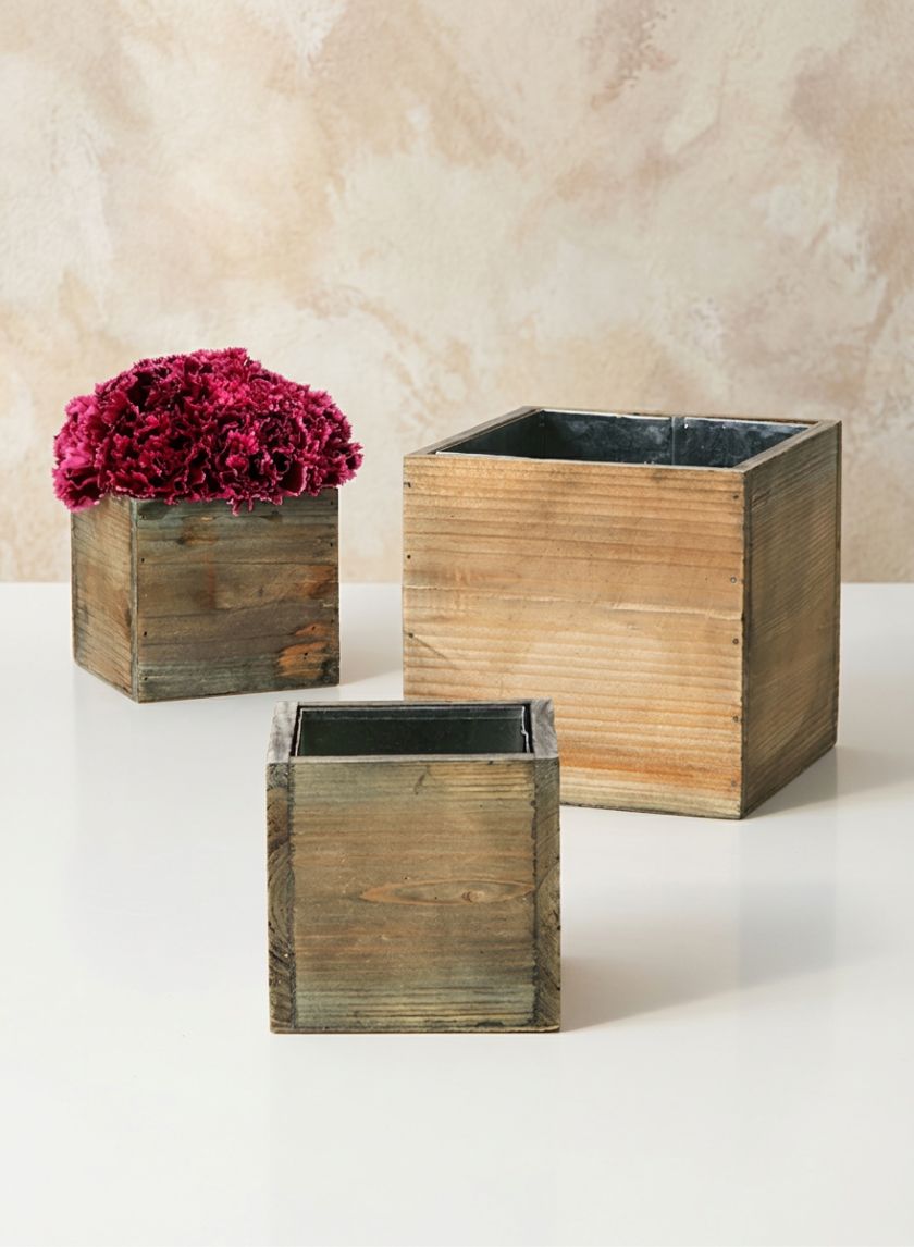 4in &amp; 6in Aged Pine Cubes