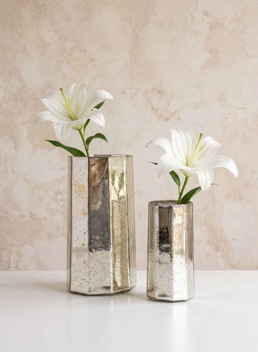 Behram Old Silver Mercury Vase Decor Jamali Garden