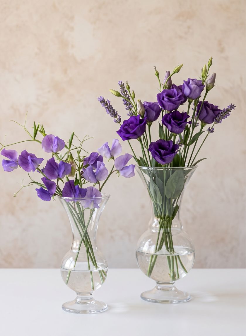 Clear Glass Trumpet Bud Vase Decor Jamali Garden