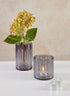 Almira Palm Smoke Gray Cut Work Glass Cylinder Decor Jamali Garden