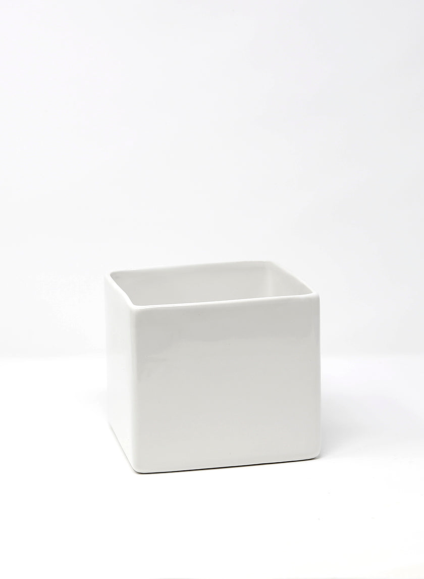 Gloss White Ceramic Cubes Decor Jamali Garden
