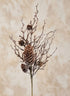 16in Long Iced Twig Pick with Pine Cones, Case of 12 Decor Jamali Garden