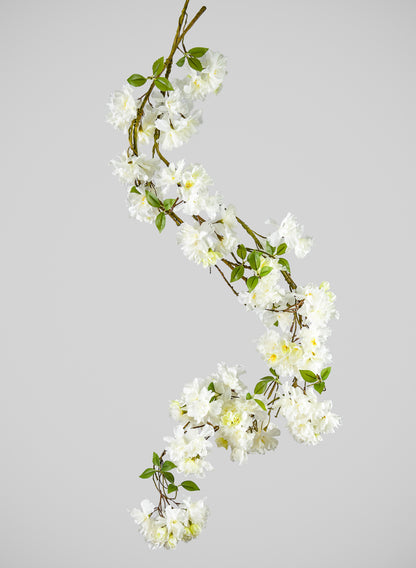 50in Long White Cherry Blossom Vine, Case of 6 Decor Jamali Garden