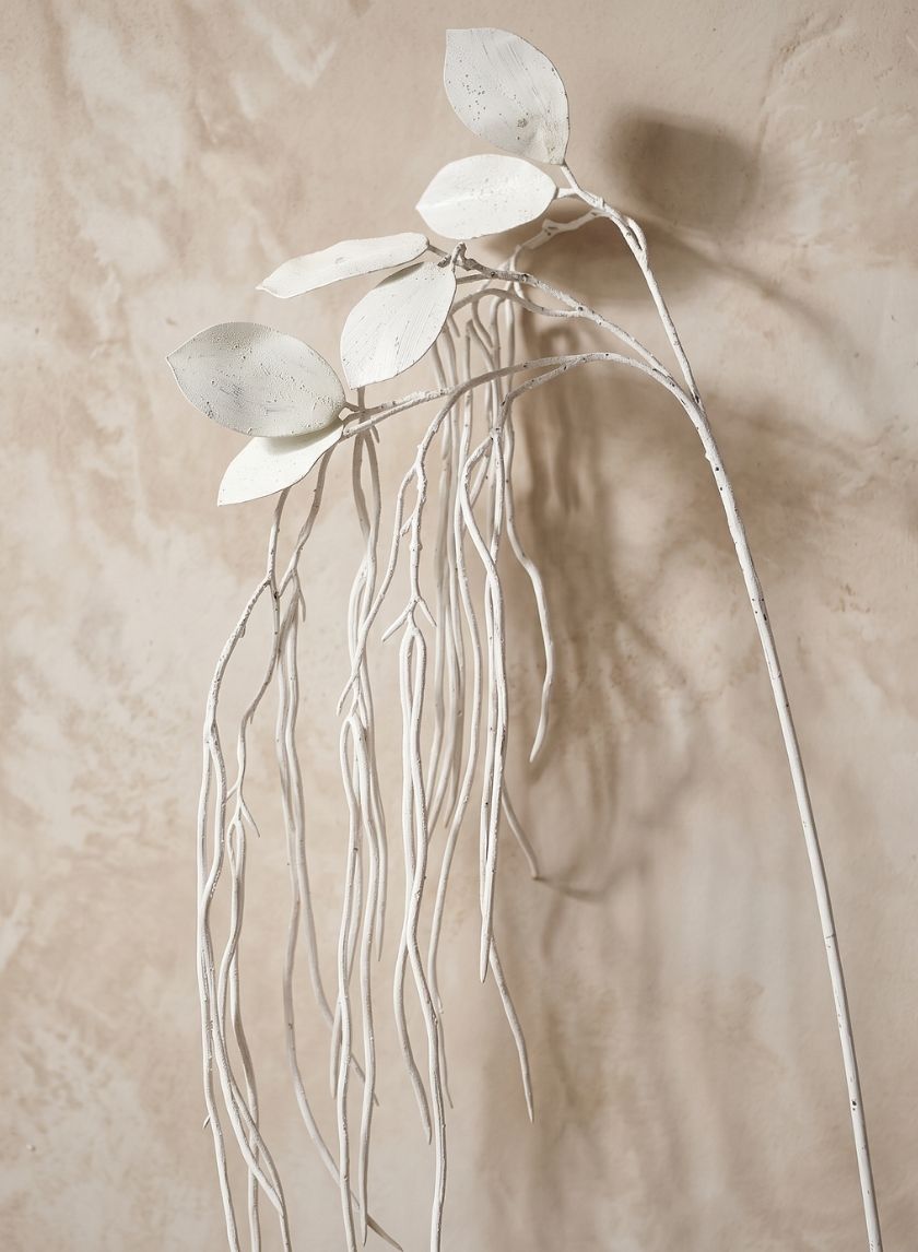 40in Long Ice White Bean Spray, Case of 12 Decor Jamali Garden
