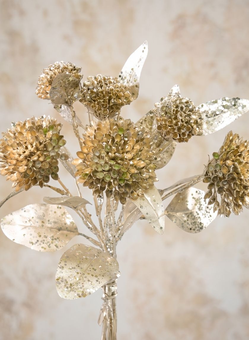 14in Long Champagne Flower Spray, Case of 12