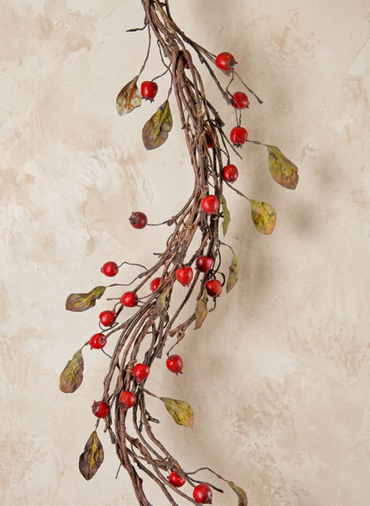55in Long Red Berry Vine Garland, Case of 6 Decor Jamali Garden
