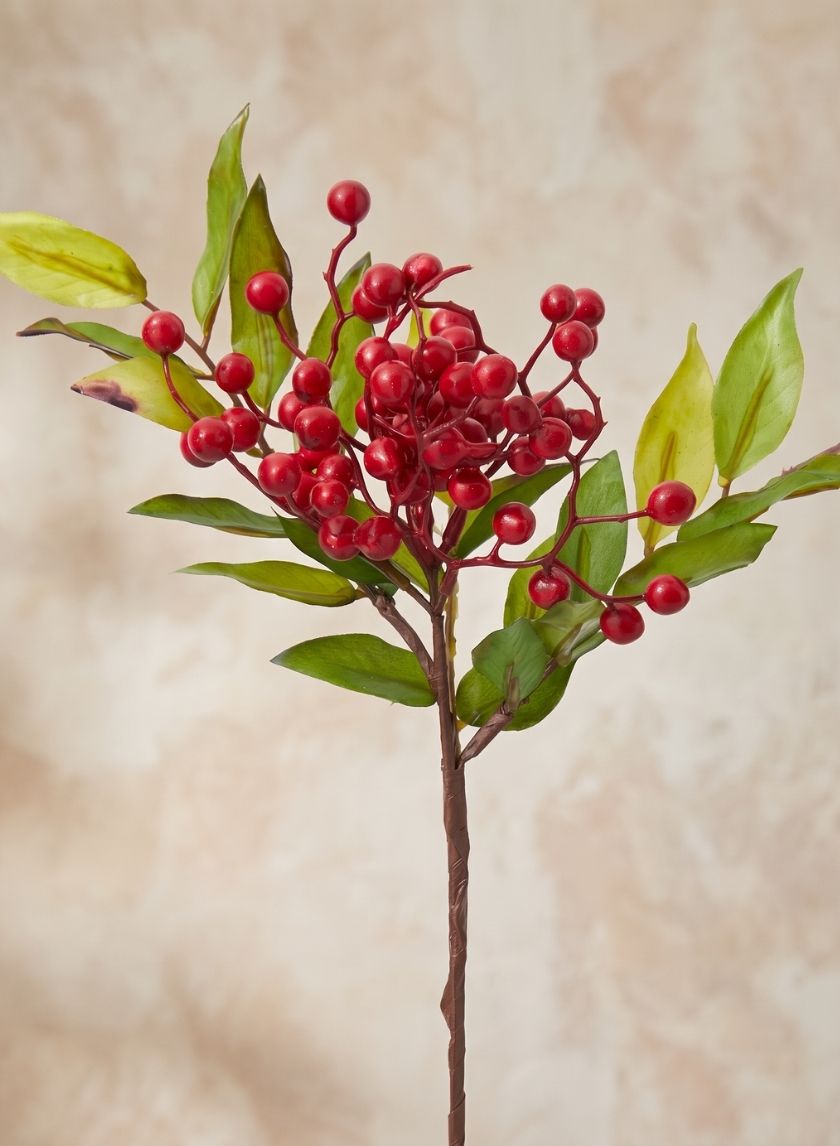 17in Long Red Berry Branch, Case of 12
