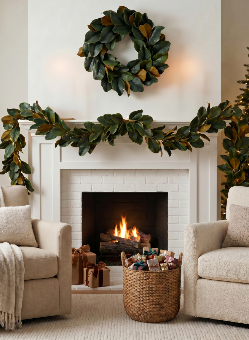72in Long Magnolia Garland Decor Jamali Garden
