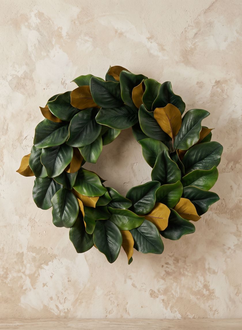 24in Wide Magnolia Wreath