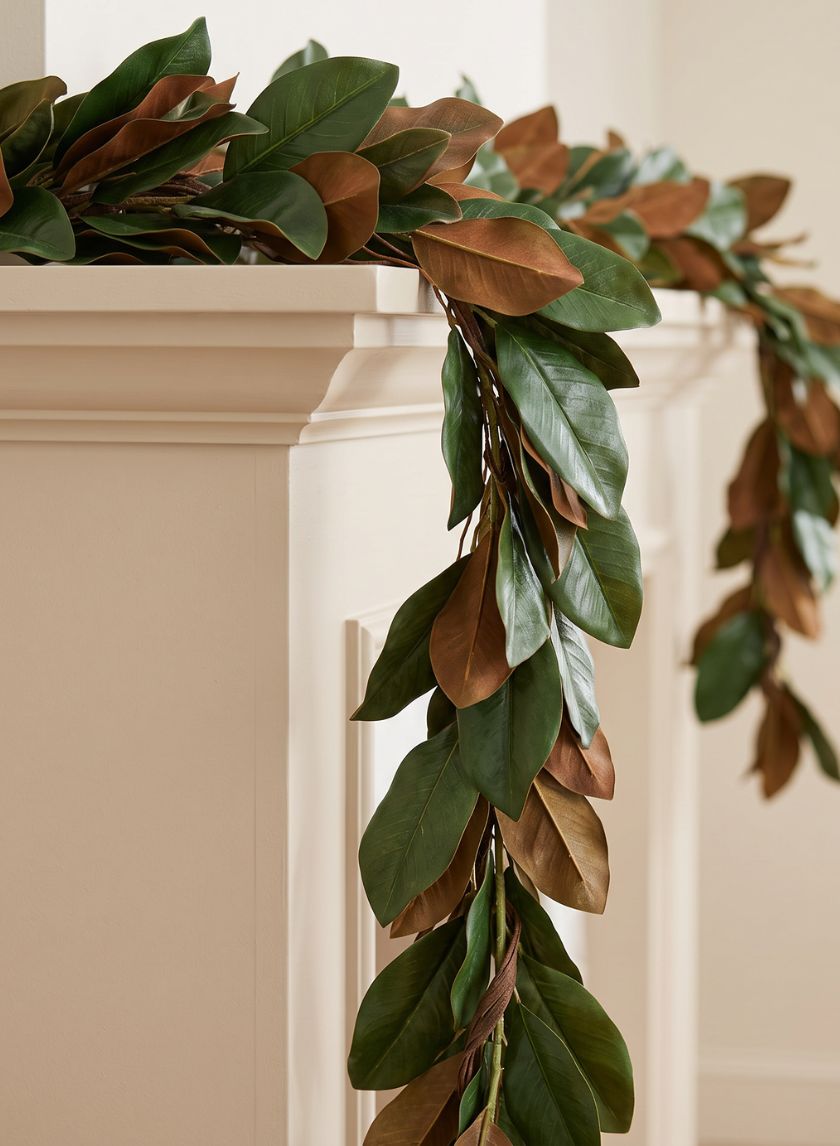 50in Long Magnolia Leaf Garland Decor Jamali Garden