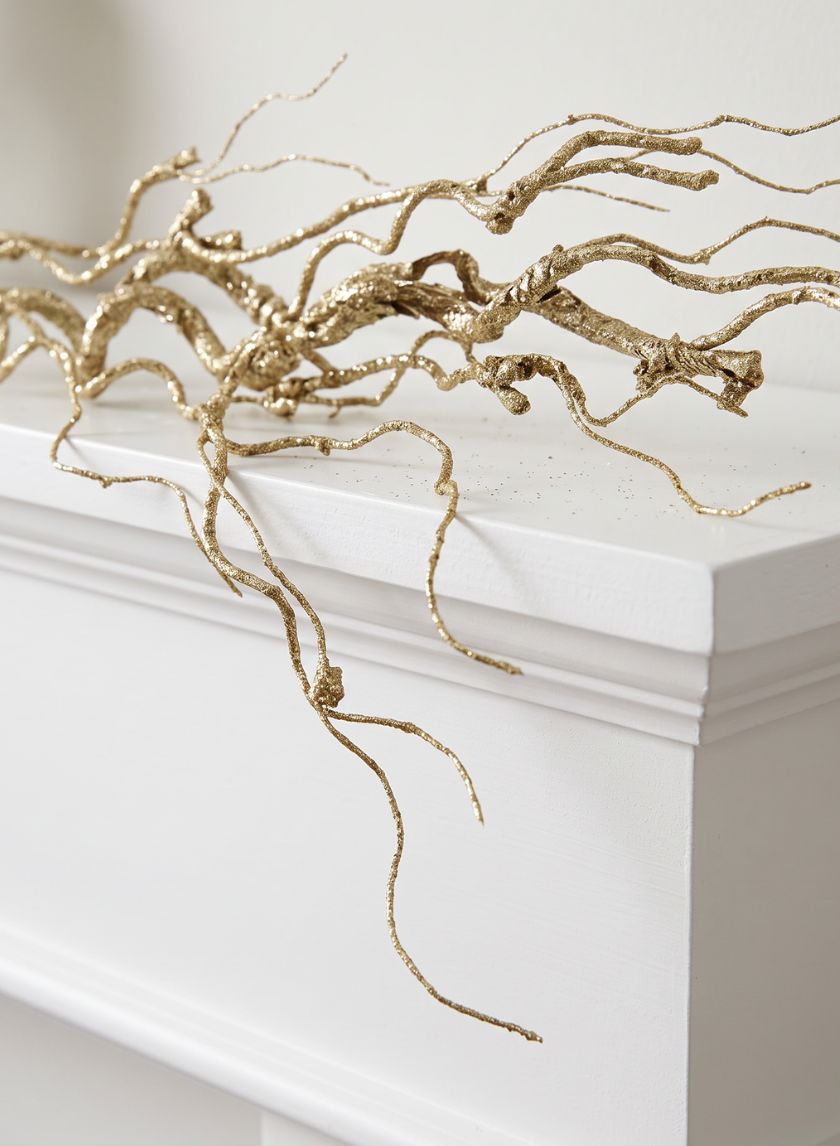 36in Long Champagne Curly Vine, Case of 12 Decor Jamali Garden