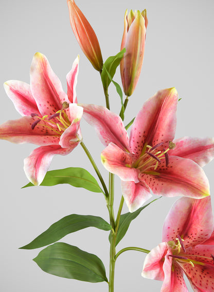 35in Long Mauve Asiatic Lily Spray, Case of 6 Decor Jamali Garden