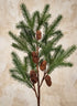 41in Long Pine Branch with Pine Cones, Case of 12 Decor Jamali Garden