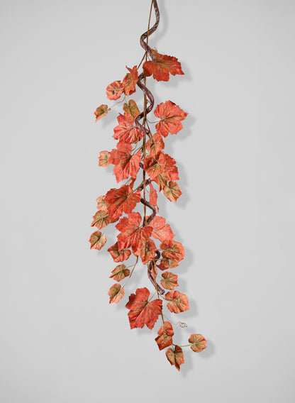 54in Long Fall Grape Leaf Garland, Case of 6 Decor Jamali Garden