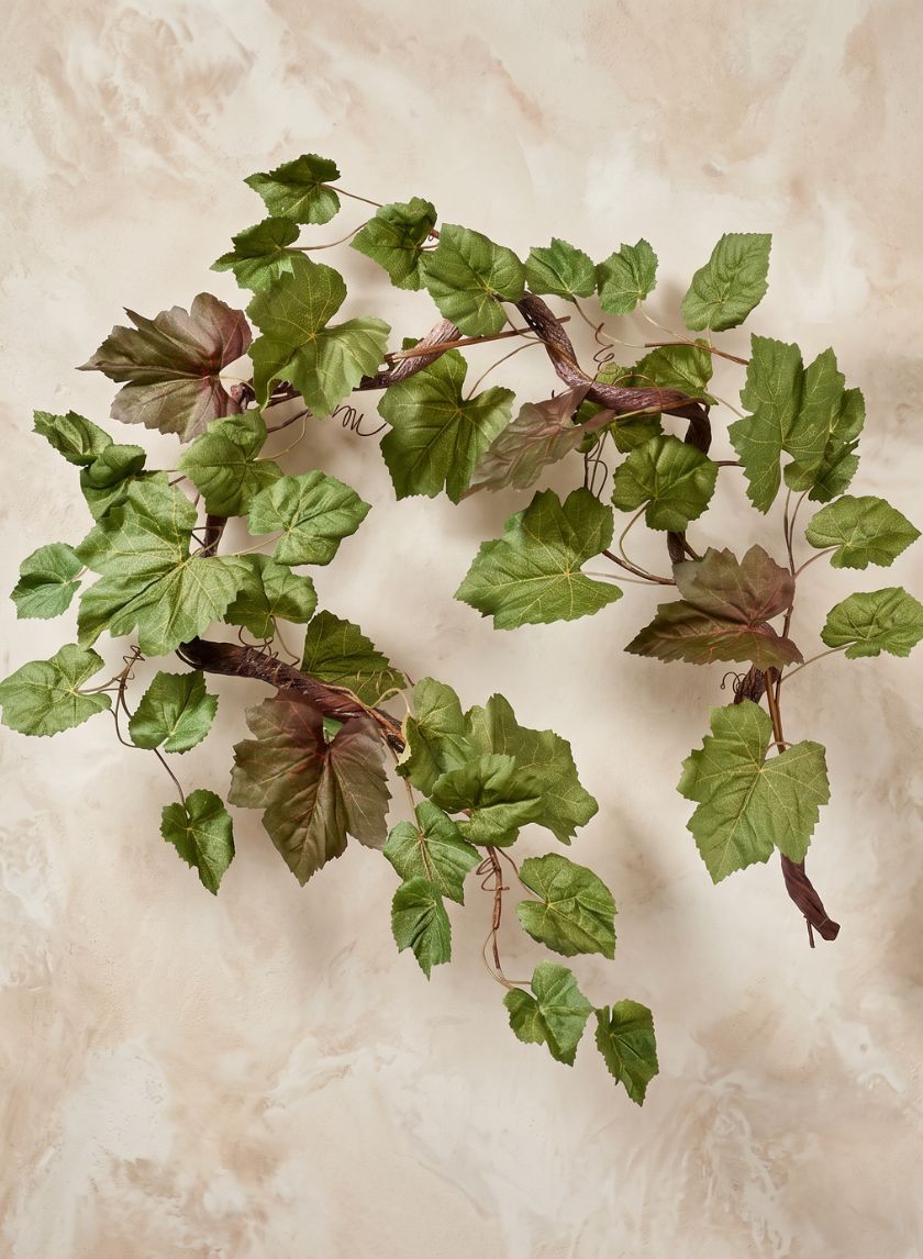 59in Long Grape Leaf Garland, Case of 6 Decor Jamali Garden