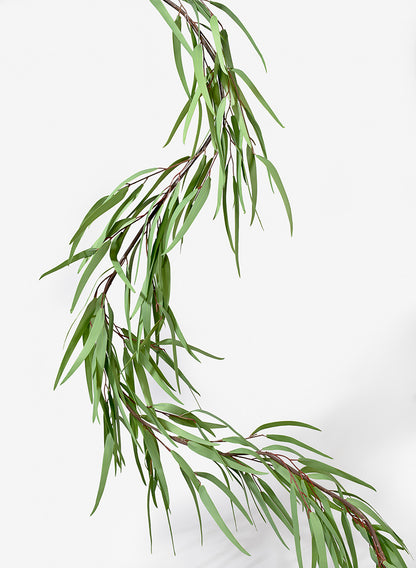 65in Long Willow Eucalyptus Garland Decor Jamali Garden