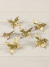 4in Long Gold Glitter Butterfly Ornament, Set of 6 Decor Jamali Garden