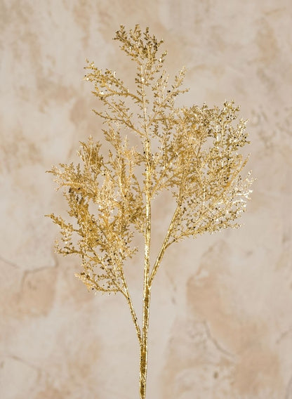 32in Glittered Gold Fern Spray Decor Jamali Garden