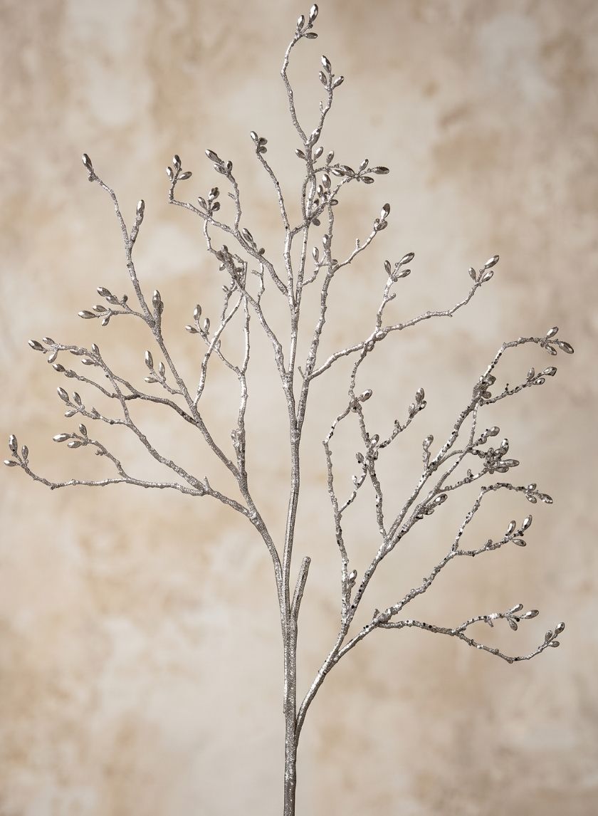 35in Long Champagne Magnolia Buds Branch, Case of 12 Decor Jamali Garden