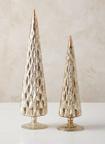 Gold Diamond Glass Christmas Tree Decor Jamali Garden
