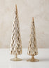 Gold Diamond Glass Christmas Tree Decor Jamali Garden