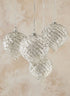 4in Wide Ice Glitter Onion Glass Ornament, Set of 4 Decor Jamali Garden