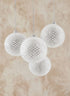 4in Round Iced Glitter Glass Ornament Ball, Set of 4 Decor Jamali Garden