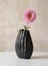 6.75in Tall Aluminum Cosmos Black Bark Look Vase Decor Jamali Garden