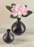4in Tall Aluminum Eloise Black Rustic Gourd Mini Vase Decor Jamali Garden