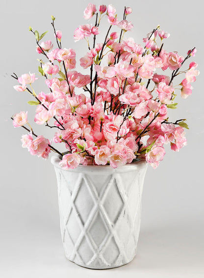 Bright White Flared Basket Pots Decor Jamali Garden Bright White 11in Tall EACH