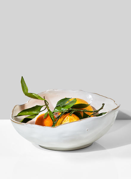 10.5in Wide Freeform Edge Ceramic Potter's Bowl – Jamali Garden