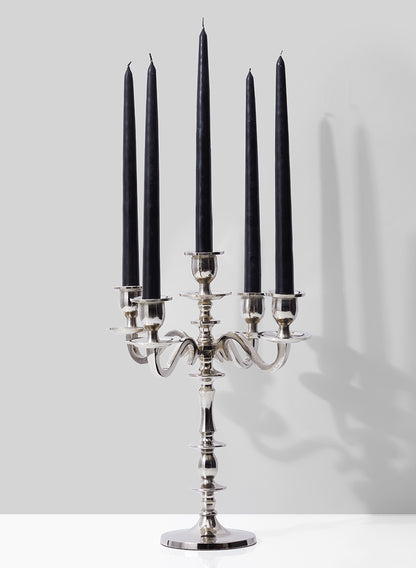 14in Tall Nickel Candelabra Decor Jamali Garden