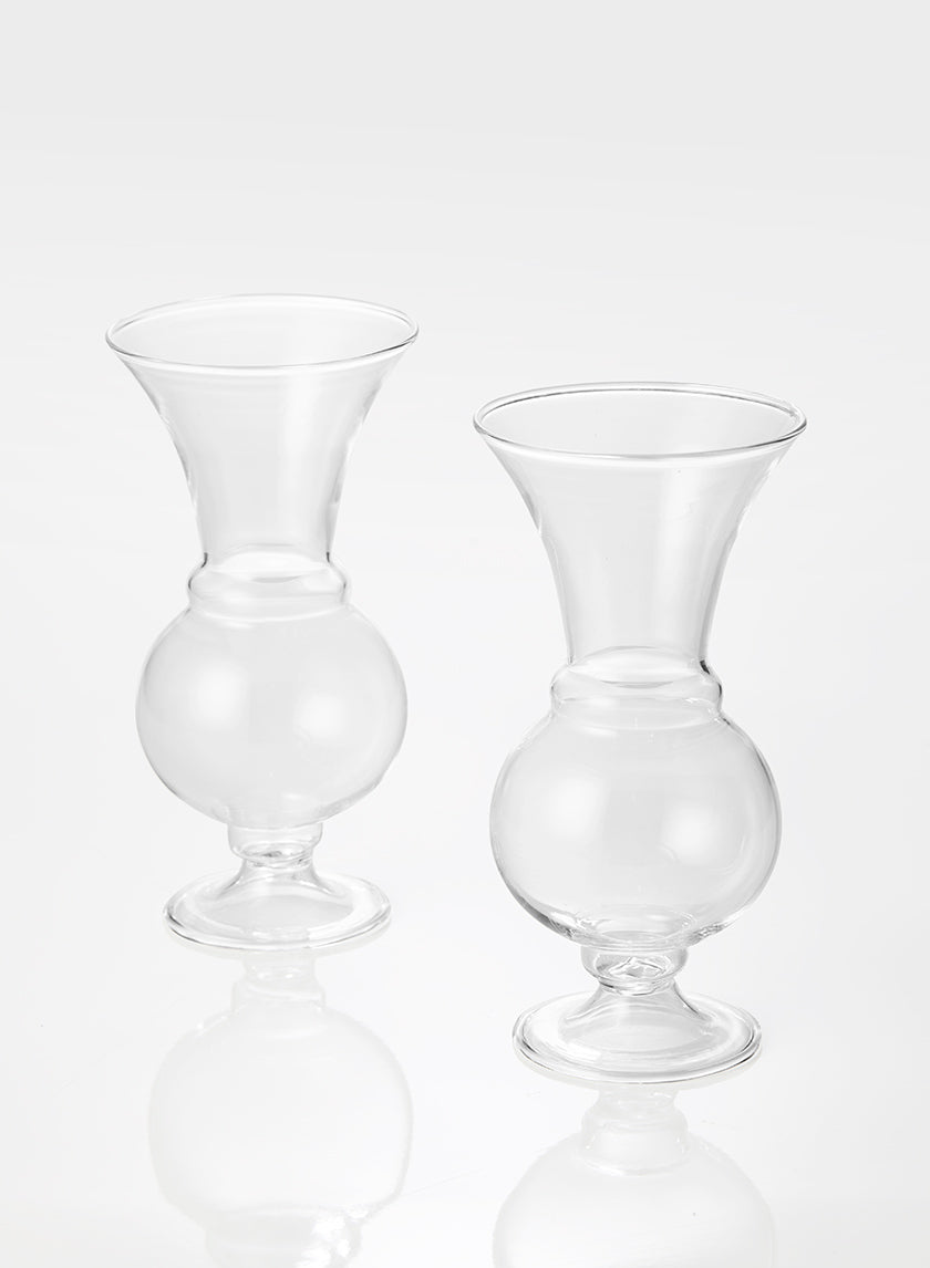 Clear Glass Trumpet Bud Vase Decor Jamali Garden