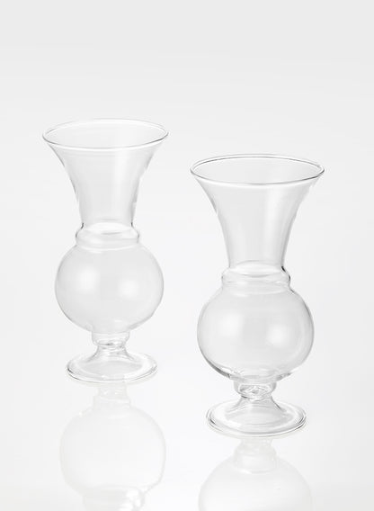 Clear Glass Trumpet Bud Vase Decor Jamali Garden