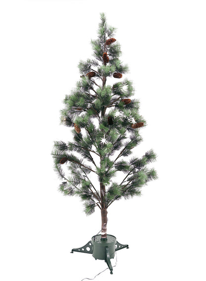 6ft Tall Fiber Optic Pine Needle Christmas Tree Decor Jamali Garden
