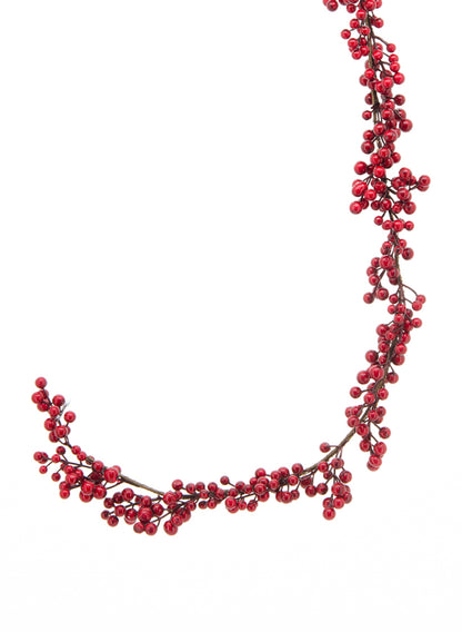 5ft Long Deep Red Berry Garland, Case of 6 Decor Jamali Garden