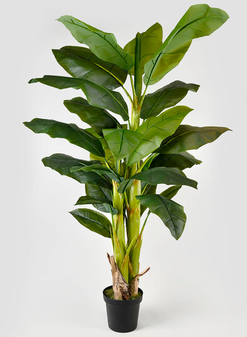 big artificial plants with pot 65in Tall Banana Tree