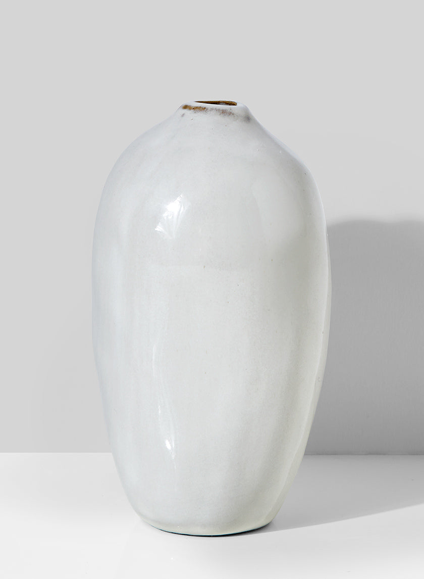 5 1/2in White Glazed Potter&