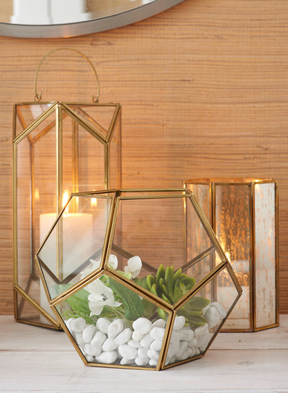 Glass Honeycomb Candleholder Decor Jamali Garden