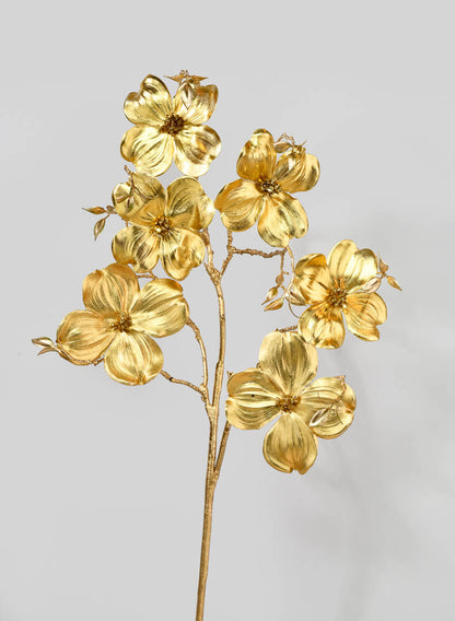 36in Gold Dogwood Spray, Case of 12 Decor Jamali Garden