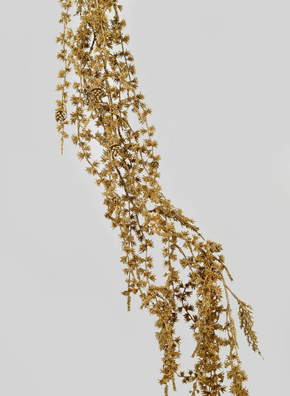 5ft Long Gold Northern Pine Garland Decor Jamali Garden